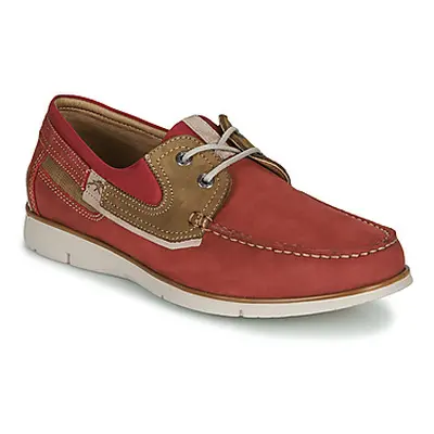 Fluchos GIANT men's Boat Shoes in Red