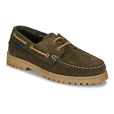 Pellet OLIVIO men's Boat Shoes in Kaki