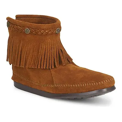 Minnetonka HI TOP BACK ZIP BOOT women's Mid Boots in Brown