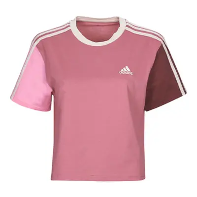 Adidas 3S CR TOP women's T shirt in Bordeaux