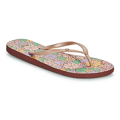 Roxy BERMUDA PRINT women's Flip flops / Sandals (Shoes) in Pink