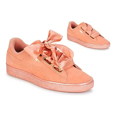 Puma WN SUEDE HEART SATIN.DUSTY women's Shoes (Trainers) in Orange