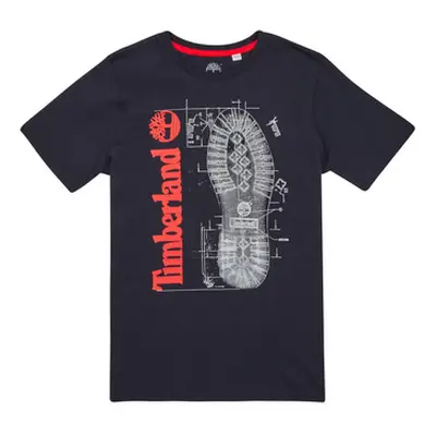 Timberland T25T82 boys's Children's T shirt in Black