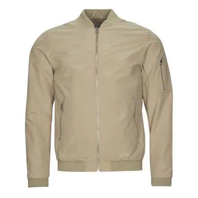 Jack & Jones JJERUSH BOMBER men's Jacket in Beige