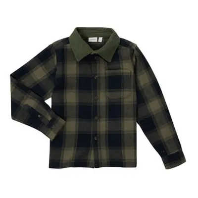 Name it NKMLIMALLE boys's Children's Long sleeved Shirt in Kaki