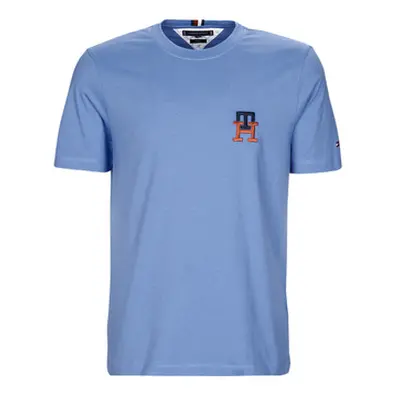 Tommy Hilfiger ESSENTIAL MONOGRAM TEE men's T shirt in Blue