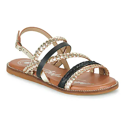 L'Atelier Tropézien SH306-BLACK women's Sandals in Gold