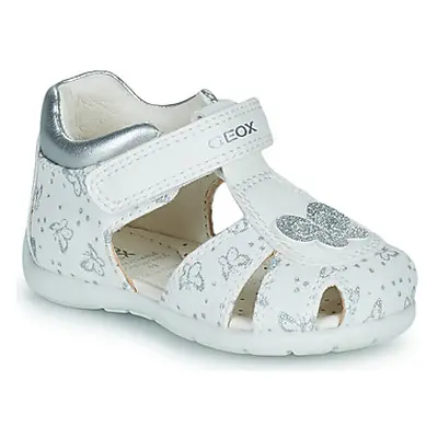 Geox B ELTHAN GIRL C girls's Children's Sandals in White