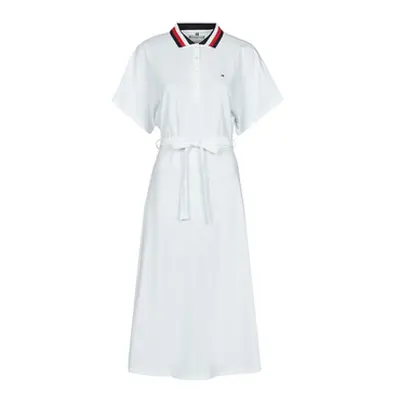 Tommy Hilfiger GBL STP FLARE MIDI POLO DRESS SS women's Dress in White