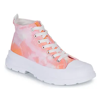 Moony Mood HIGHER women's Shoes (High-top Trainers) in Orange