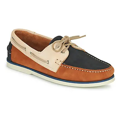 Pellet Vendée men's Boat Shoes in Beige