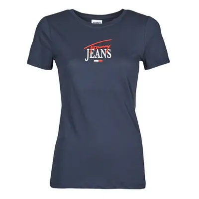 Tommy Jeans TJW SKINNY ESSENTIAL LOGO 1 SS women's T shirt in Marine