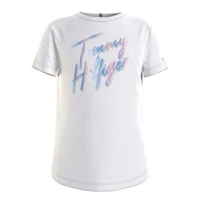 Tommy Hilfiger KG0KG05870-YBR girls's Children's T shirt in White