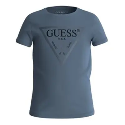 Guess J73I56 girls's Children's T shirt in Blue