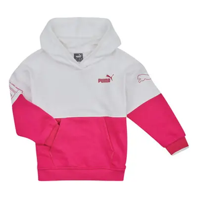 Puma PUMA POWER COLORBLOCK girls's Children's Sweatshirt in White