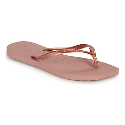 Havaianas SLIM SQUARE women's Flip flops / Sandals (Shoes) in Pink