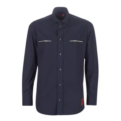 HUGO ETRUS men's Long sleeved Shirt in Blue