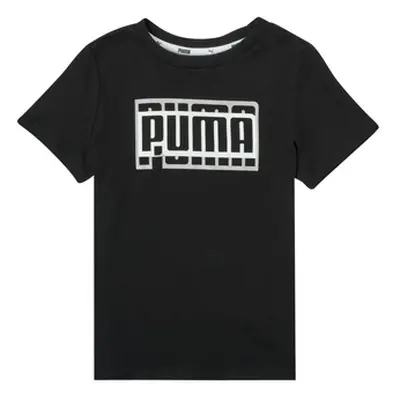 Puma ALPHA TEE girls's Children's T shirt in Black