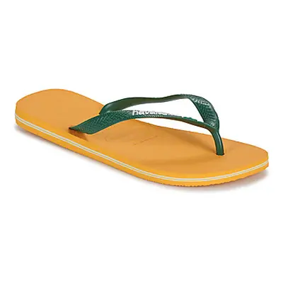 Havaianas BRASIL LOGO women's Flip flops / Sandals (Shoes) in Yellow