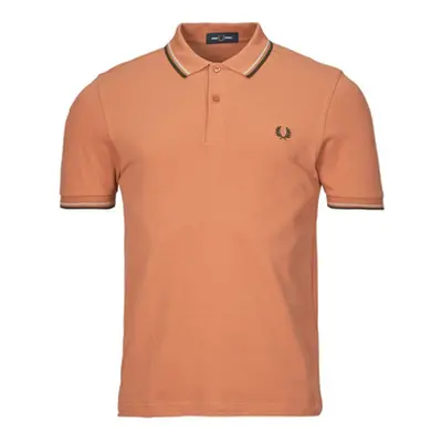 Fred Perry TWIN TIPPED FRED PERRY SHIRT men's Polo shirt in Orange