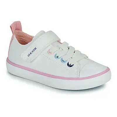 Geox J GISLI GIRL girls's Children's Shoes (Trainers) in White