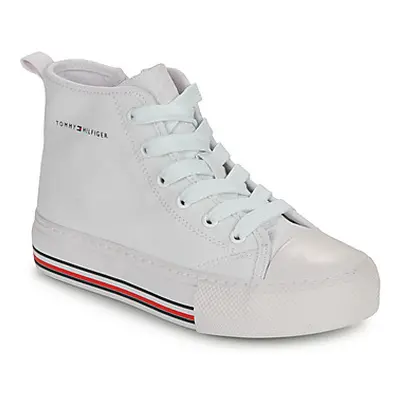 Tommy Hilfiger BEVERLY girls's Children's Shoes (High-top Trainers) in White