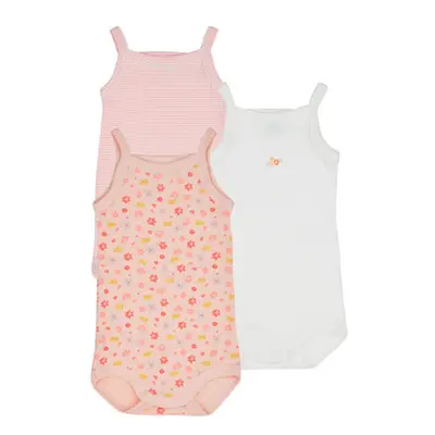 Petit Bateau LOT X3 girls's Sleepsuits in Pink