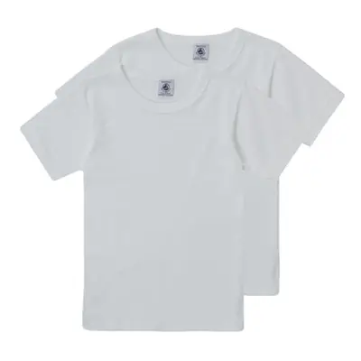 Petit Bateau THEO girls's Children's T shirt in White