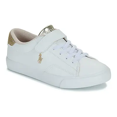 Polo Ralph Lauren THERON V PS girls's Children's Shoes (Trainers) in White