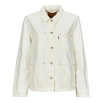 Levis ICONIC CHORE COAT women's Denim jacket in White