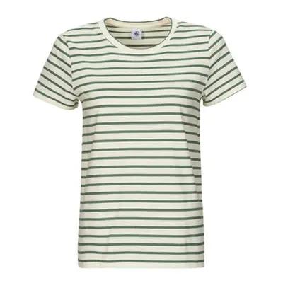 Petit Bateau A0A9P COL ROND women's T shirt in White