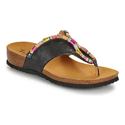 Think JULIA women's Flip flops / Sandals (Shoes) in Black