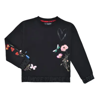 Desigual ALICIA girls's Children's Sweatshirt in Black