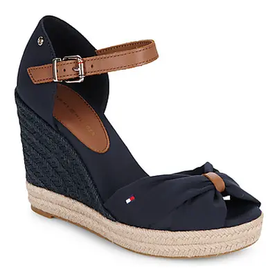 Tommy Hilfiger BASIC OPEN TOE HIGH WEDGE women's Espadrilles / Casual Shoes in Marine