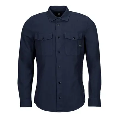 G-Star Raw marine slim shirt ls men's Long sleeved Shirt in Marine