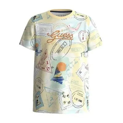 Guess SS T SHIRT boys's Children's T shirt in Multicolour