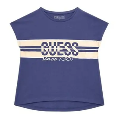 Guess SS SHIRT girls's Children's T shirt in Blue