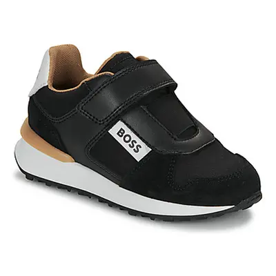 BOSS CASUAL J50862 boys's Children's Shoes (Trainers) in Black