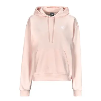 New Balance FRENCH TERRY SMALL LOGO HOODIE women's Sweatshirt in Pink