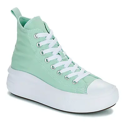 Converse CHUCK TAYLOR ALL STAR MOVE PLATFORM girls's Children's Shoes (High-top Trainers) in Gre