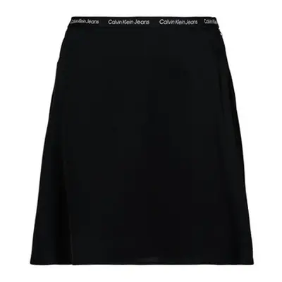 Calvin Klein Jeans LOGO ELASTIC SKIRT women's Skirt in Black