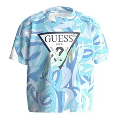 Guess SS SHIRT girls's Children's T shirt in Blue