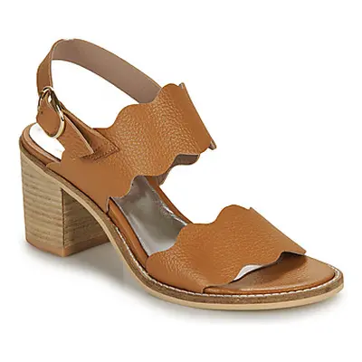 Myma 7745MY01-CUIR-FOULONNE-NATUREL women's Sandals in Brown