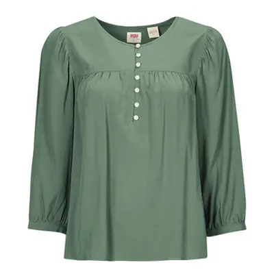 Levis HALSEY 3/4 SLV BLOUSE women's Shirt in Green