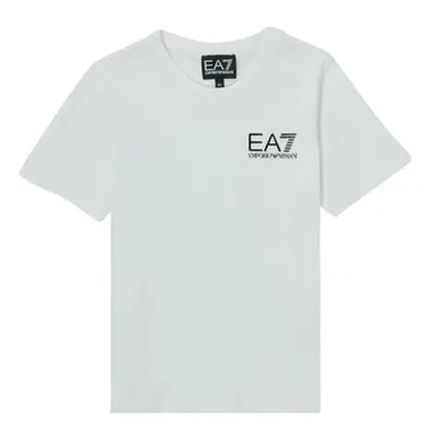 Emporio Armani EA7 AIGUE boys's Children's T shirt in White