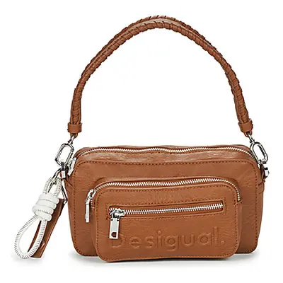 Desigual HALF LOGO 24 CAMBRIDGE women's Shoulder Bag in Brown