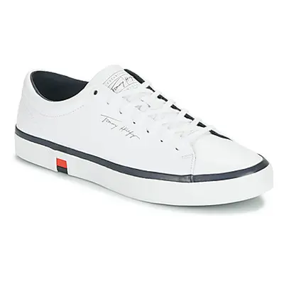 Tommy Hilfiger MODERN VULC CORPORATE LEATHER men's Shoes (Trainers) in White