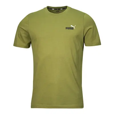 Puma ESS+ 2 COL SMALL LOGO TEE men's T shirt in Kaki