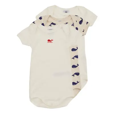 Petit Bateau A07EO00 X3 boys's Sleepsuits in White