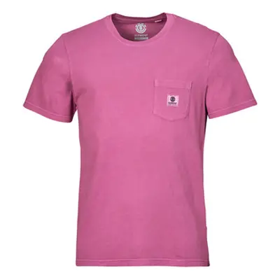 Element BASIC POCKET PIGMENT SS men's T shirt in Pink